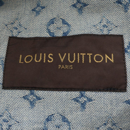 LOUIS VUITTON × Supreme モノグラムジャガード デニムジャケット コットン ライトブルー ルイヴィトン