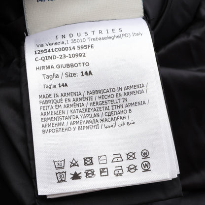 HIRMA イルマ フード付き キッズ ダウンコート ナイロン ブラック モンクレール アウター MONCLER