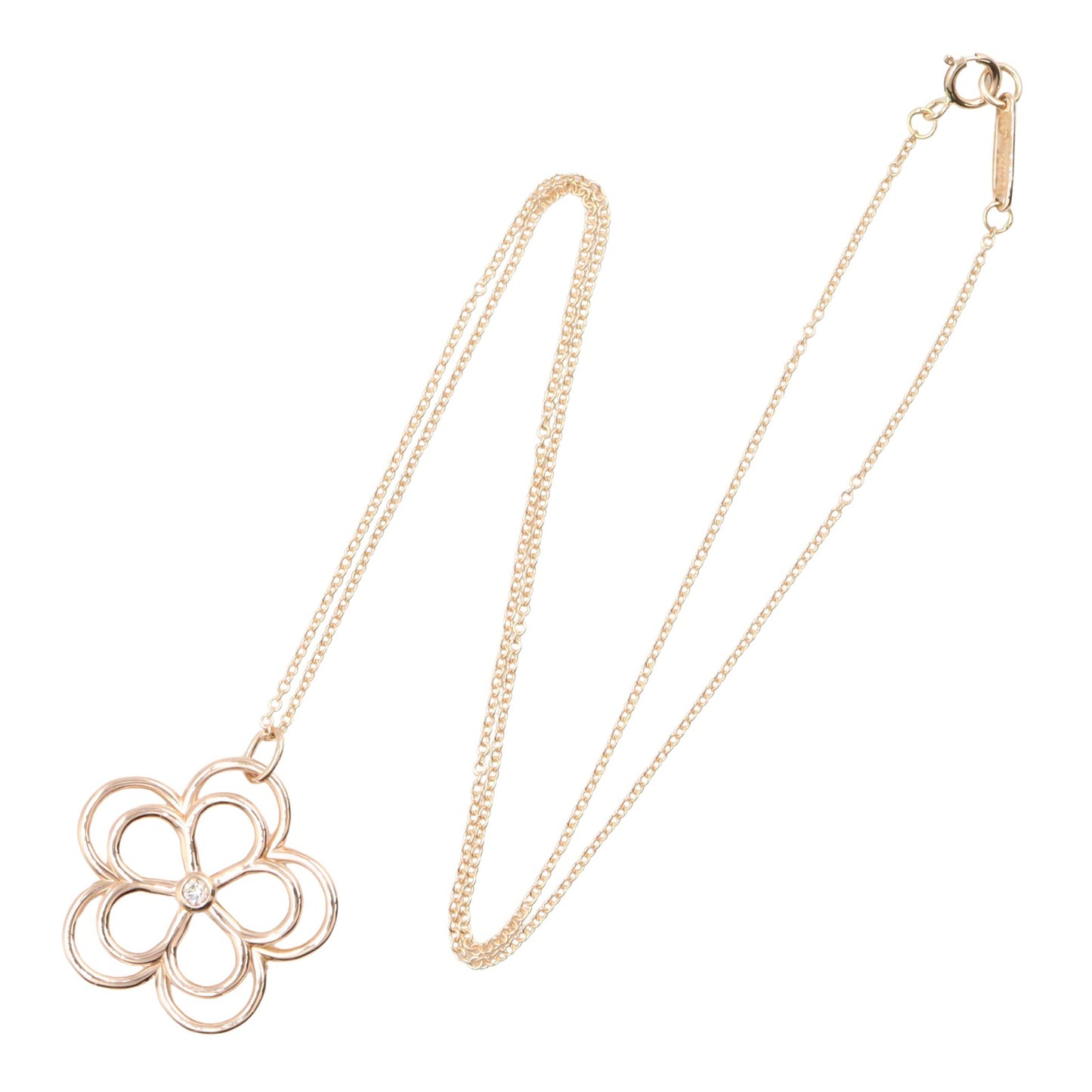 オープンフラワー 1PD ネックレス ネックレス K18PG ダイヤモンド ピンクゴールド クリア ティファニー アクセサリー TIFFANY & Co.