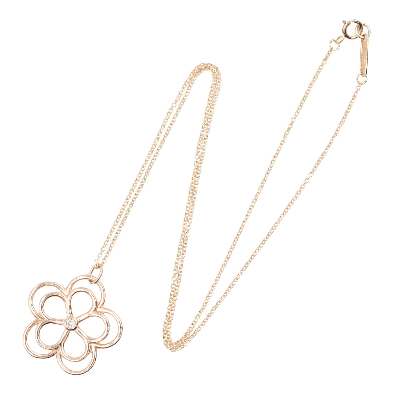 オープンフラワー 1PD ネックレス ネックレス K18PG ダイヤモンド ピンクゴールド クリア ティファニー アクセサリー TIFFANY & Co.