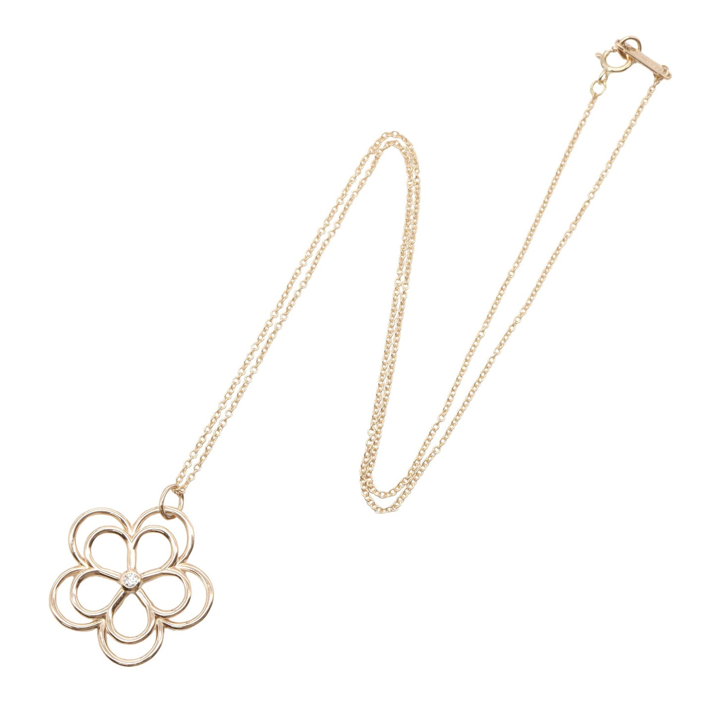 オープンフラワー 1PD ネックレス ネックレス K18PG ダイヤモンド ピンクゴールド クリア ティファニー アクセサリー TIFFANY & Co.
