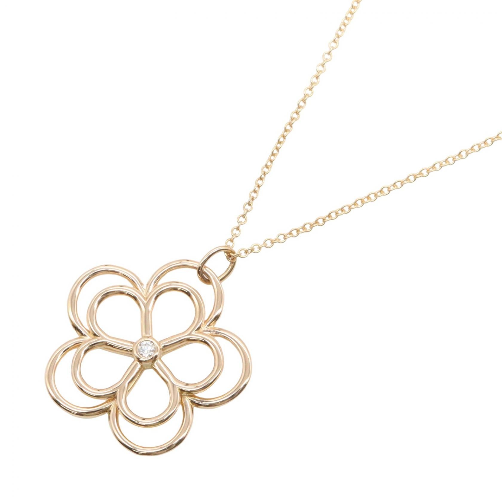 オープンフラワー 1PD ネックレス ネックレス K18PG ダイヤモンド ピンクゴールド クリア ティファニー アクセサリー TIFFANY & Co.