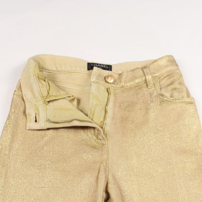 パンツ コットン ゴールド シャネル ボトムス CHANEL