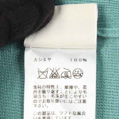 タートルネック セーター カシミヤ ブルーグリーン エルメス