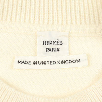 Hリフト クルーネック ニット カシミヤ オフホワイト エルメス トップス HERMES