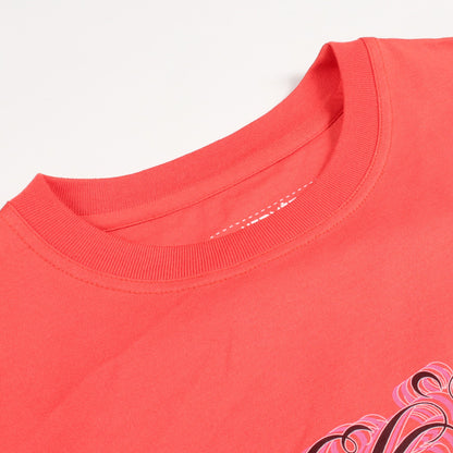 BRIDES de GALA プリント 半袖Tシャツ コットン オレンジレッド エルメス