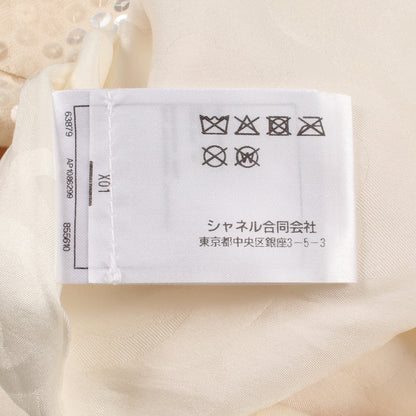 ココマーク スパンコールジャケット テーラードジャケット ウール アイボリー シャネル