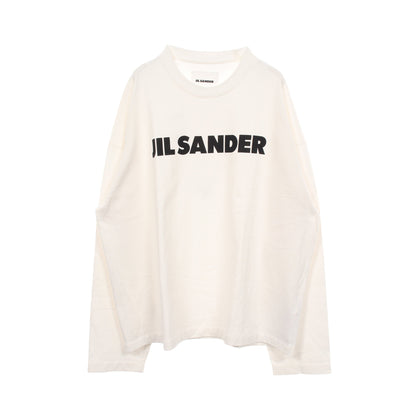 ロゴ 長袖Tシャツ コットン ホワイト ジルサンダー