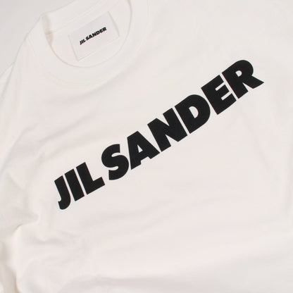 ロゴ 長袖Tシャツ コットン ホワイト ジルサンダー