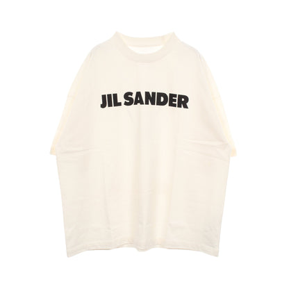 ロゴ オーバーサイズ 半袖Tシャツ コットン ホワイト ジルサンダー