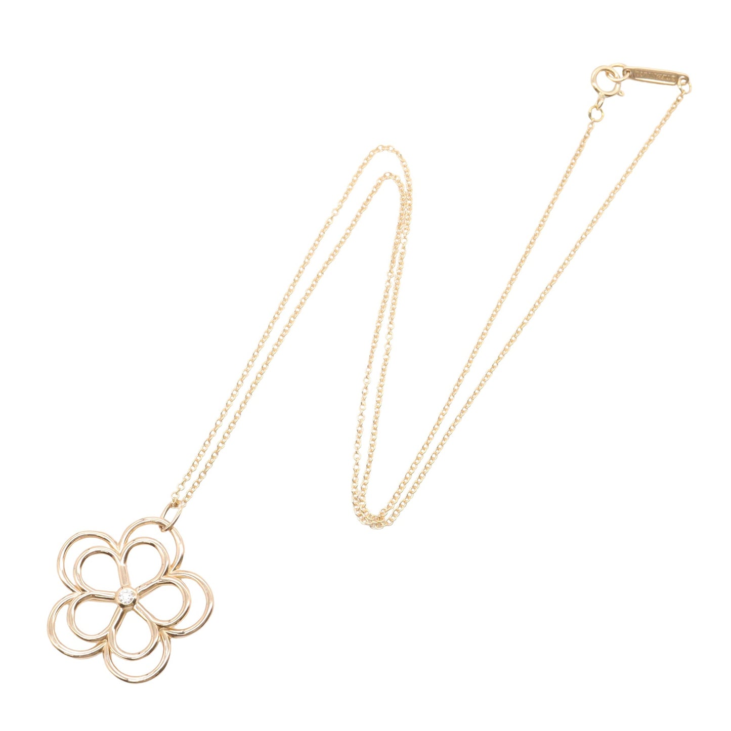 オープンフラワー 1PD ネックレス ネックレス K18PG ダイヤモンド ピンクゴールド クリア ティファニー アクセサリー TIFFANY & Co.
