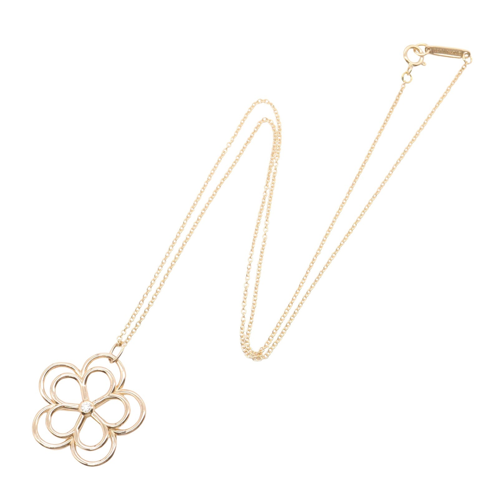 オープンフラワー 1PD ネックレス ネックレス K18PG ダイヤモンド ピンクゴールド クリア ティファニー アクセサリー TIFFANY & Co.