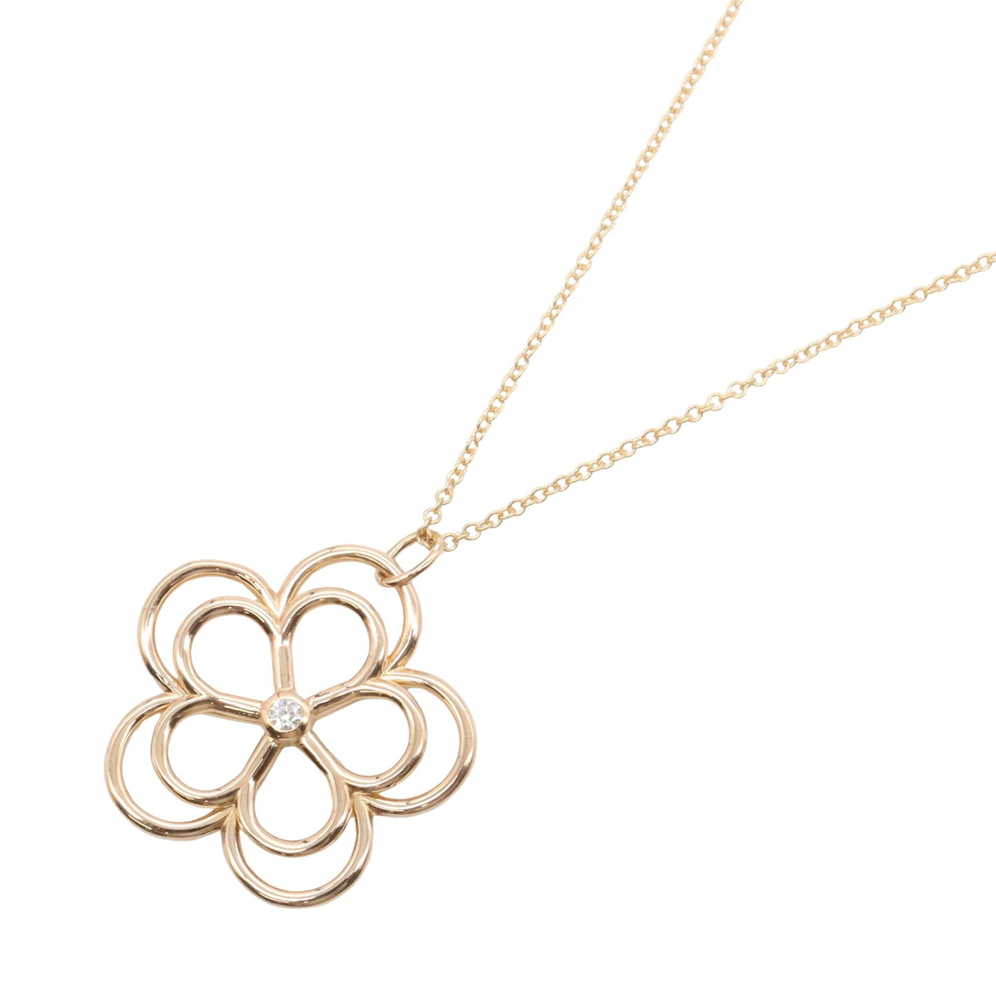 オープンフラワー 1PD ネックレス ネックレス K18PG ダイヤモンド ピンクゴールド クリア ティファニー アクセサリー TIFFANY & Co.