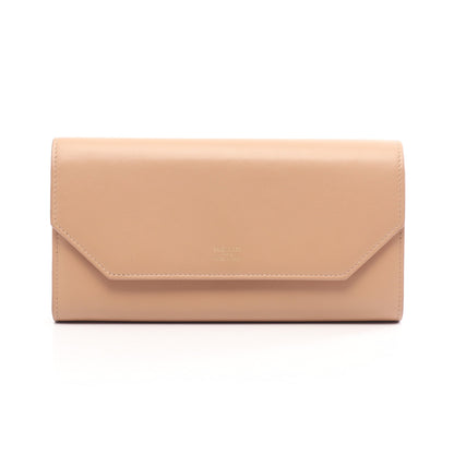 Envelope スリム コンチネンタルウォレット 二つ折り長財布 レザー ベージュ バレンシアガ