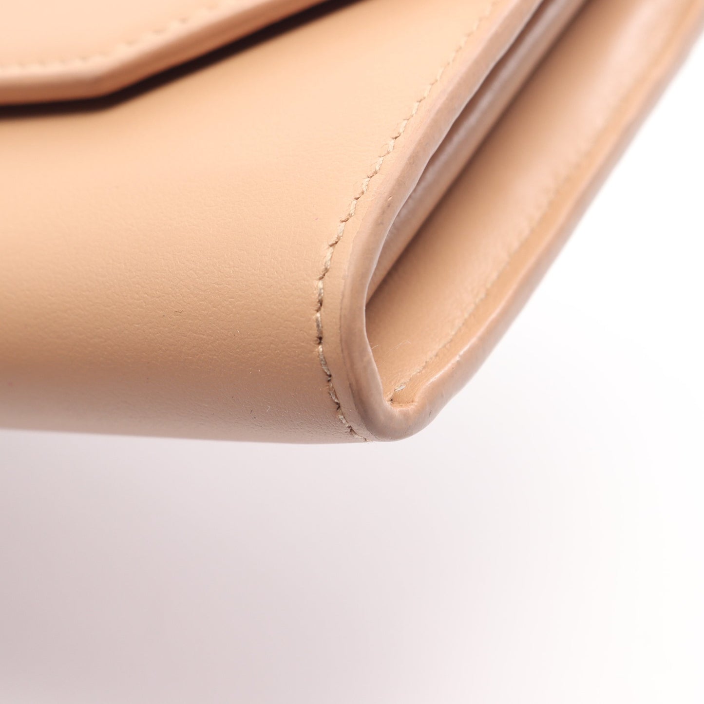 Envelope スリム コンチネンタルウォレット 二つ折り長財布 レザー ベージュ バレンシアガ