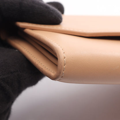Envelope スリム コンチネンタルウォレット 二つ折り長財布 レザー ベージュ バレンシアガ