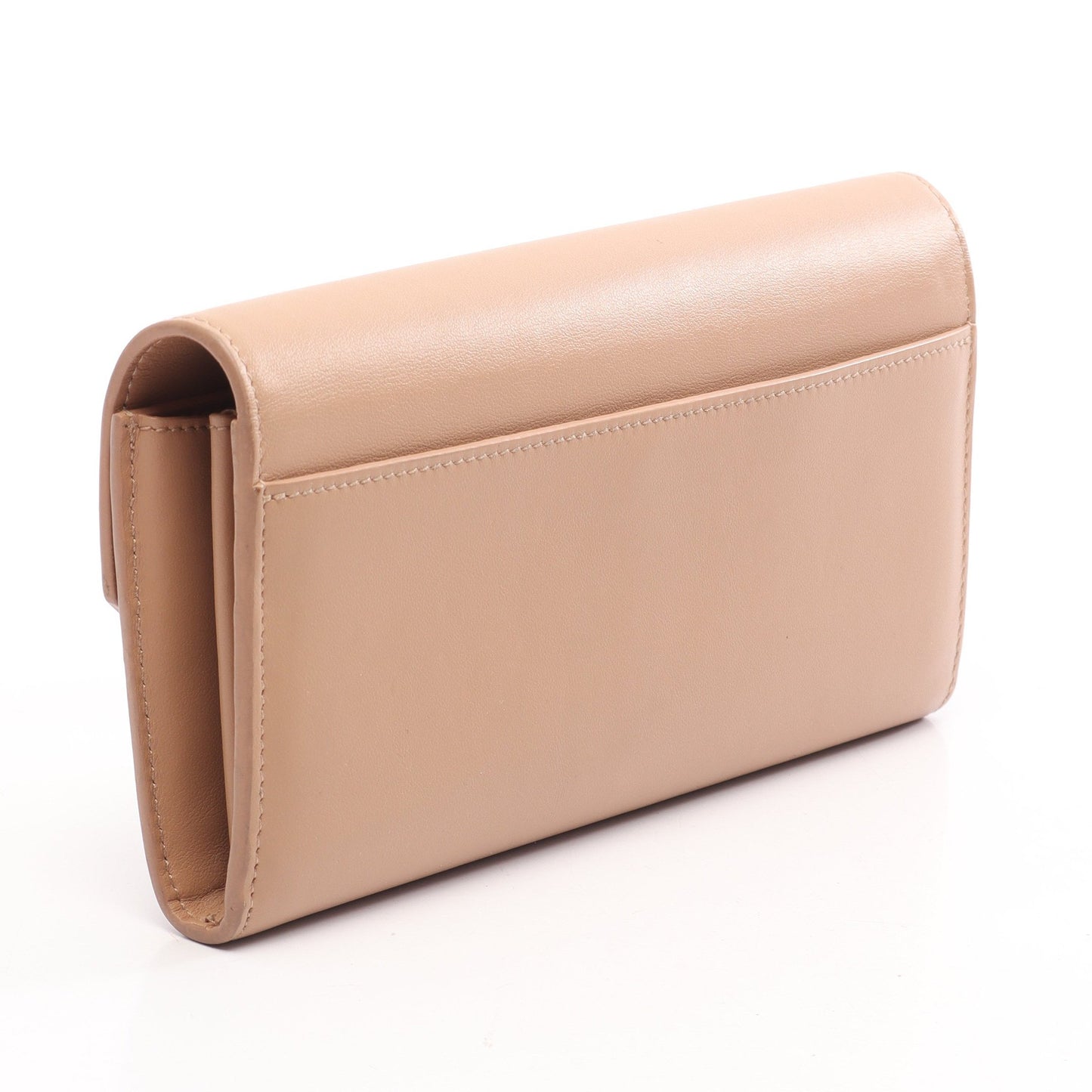 Envelope スリム コンチネンタルウォレット 二つ折り長財布 レザー ベージュ バレンシアガ