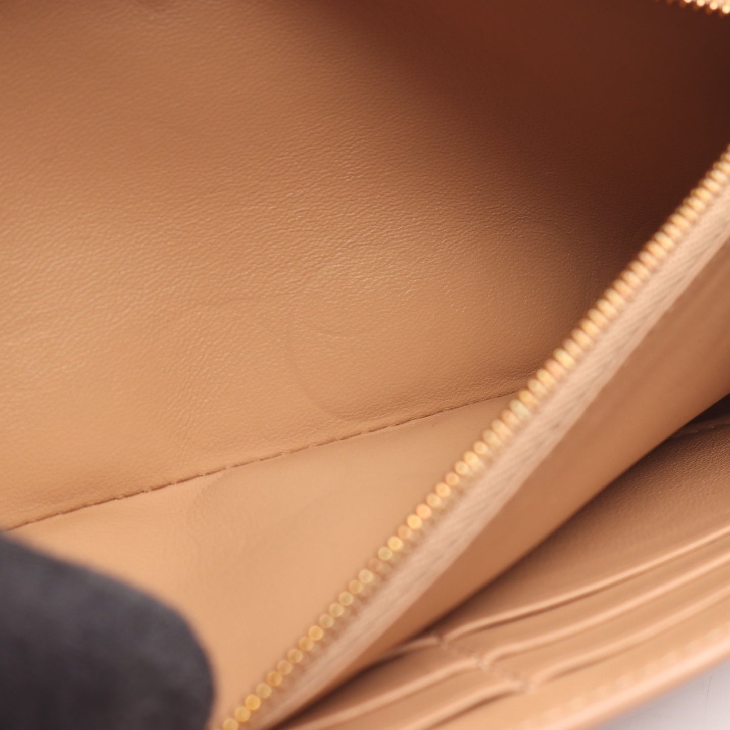 Envelope スリム コンチネンタルウォレット 二つ折り長財布 レザー ベージュ バレンシアガ