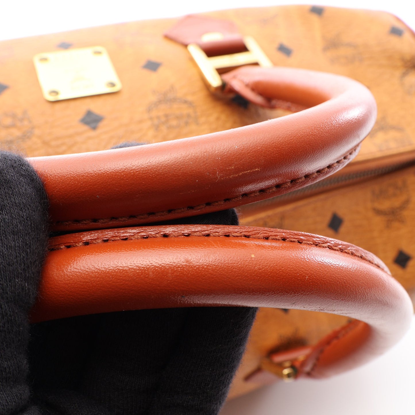 ヴィセトス ボストンバッグ PVC レザー ブラウン エムシーエム