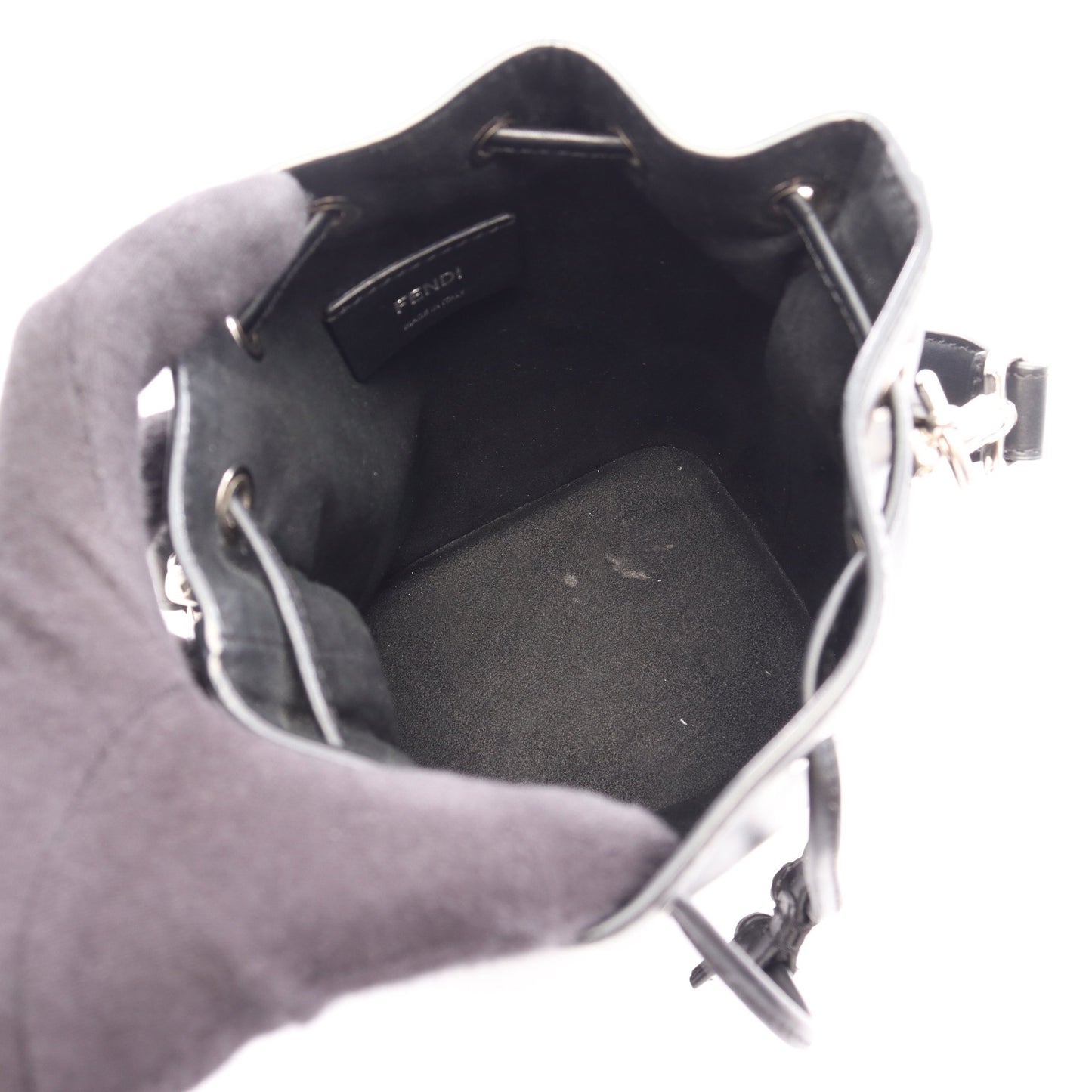 ミニ モントレゾール 2WAY ハンドバッグ レザー ブラック フェンディ