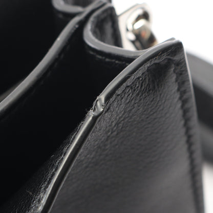 GLACE'CALF ショルダーバッグ レザー ブラック プラダ