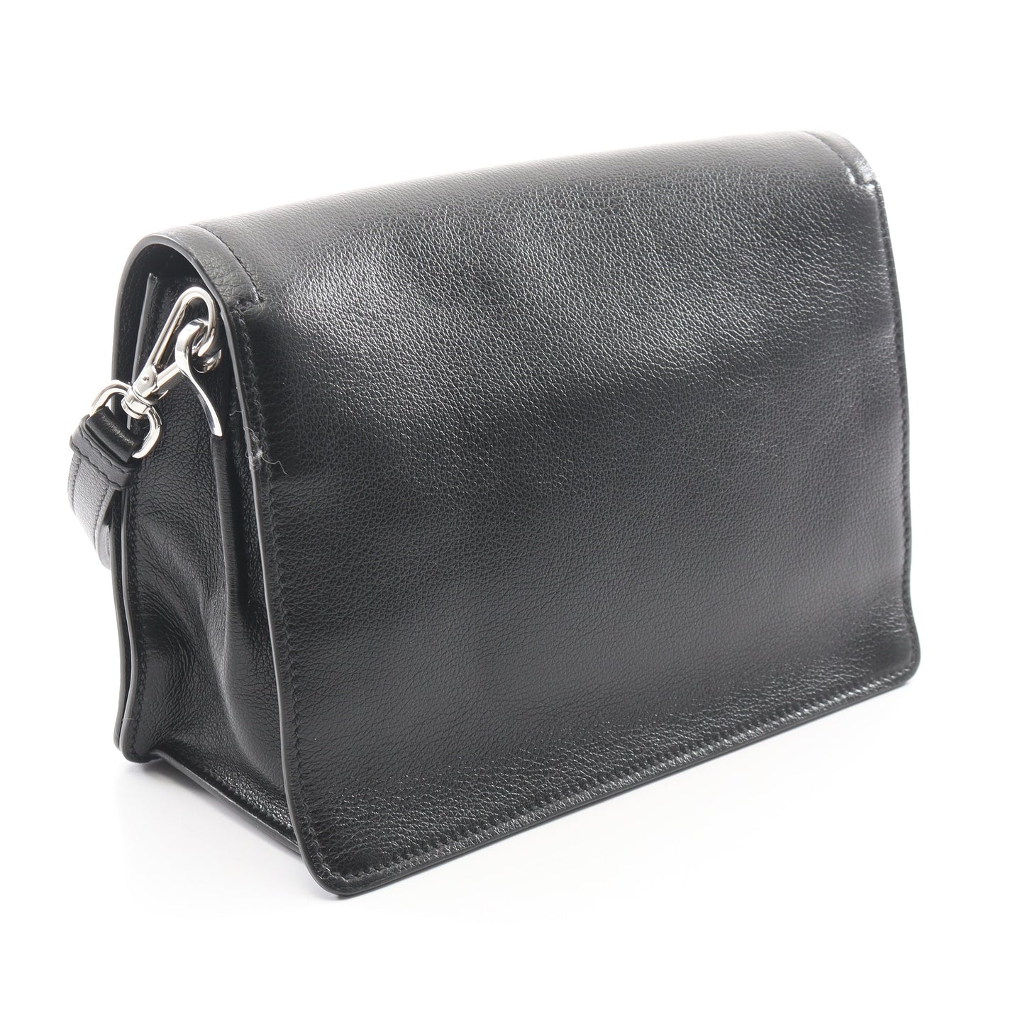 GLACE'CALF ショルダーバッグ レザー ブラック プラダ