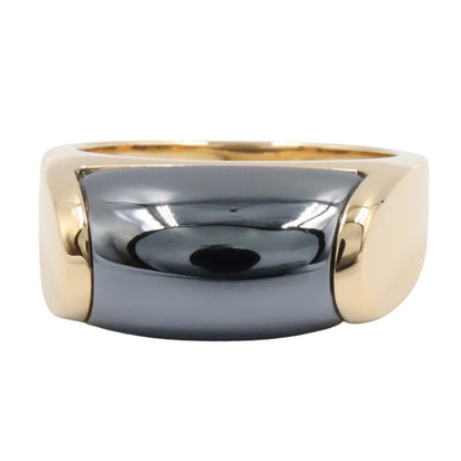 トロンケット ヘマタイト リング リング 指輪 K18YG ヘマタイト イエローゴールド ネイビー ブルガリ アクセサリー BVLGARI