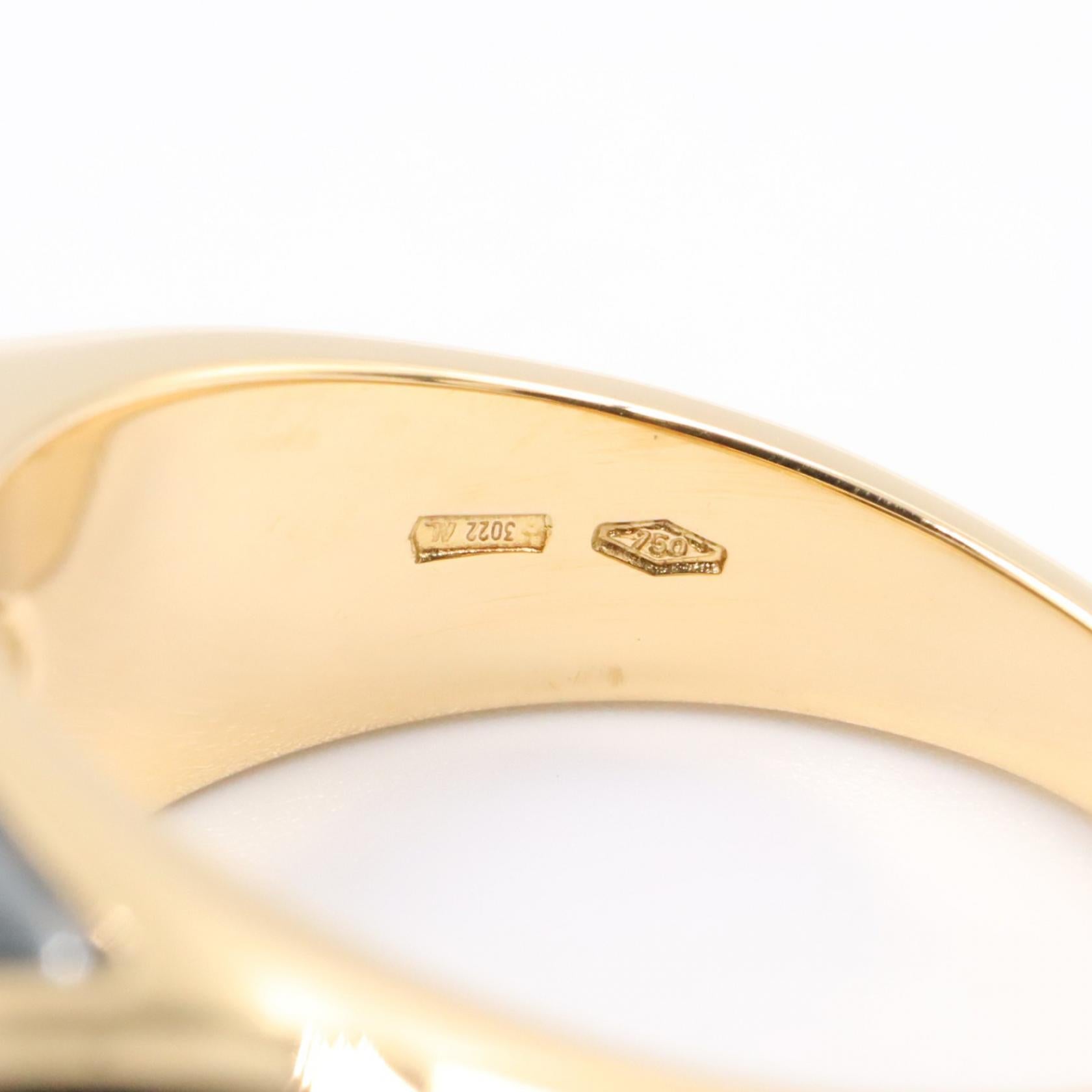 トロンケット ヘマタイト リング リング 指輪 K18YG ヘマタイト イエローゴールド ネイビー ブルガリ アクセサリー BVLGARI