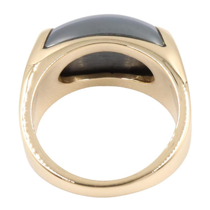 トロンケット ヘマタイト リング リング 指輪 K18YG ヘマタイト イエローゴールド ネイビー ブルガリ アクセサリー BVLGARI