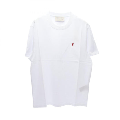 ハートロゴ刺繍 半袖Tシャツ コットン ホワイト アミアレクサンドルマテュッシ