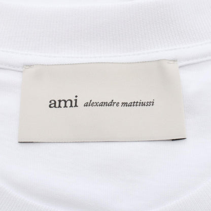 ハートロゴ刺繍 半袖Tシャツ コットン ホワイト アミアレクサンドルマテュッシ