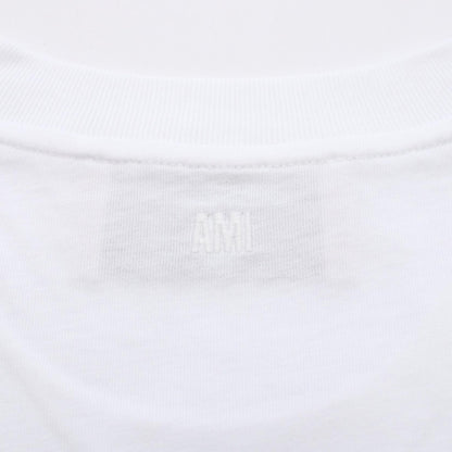 ハートロゴ刺繍 半袖Tシャツ コットン ホワイト アミアレクサンドルマテュッシ