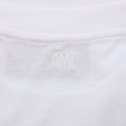 ハートロゴ刺繍 長袖Tシャツ コットン ホワイト アミアレクサンドルマテュッシ