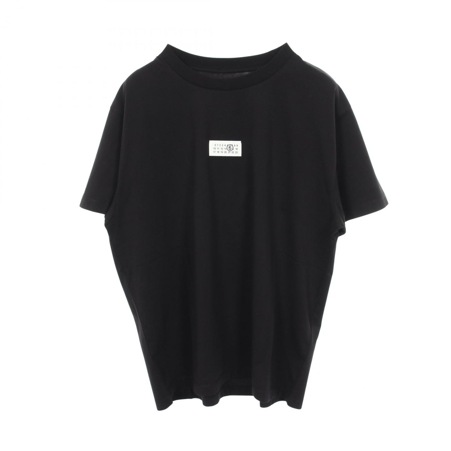 ニューメリック ナンバリングロゴ 半袖Tシャツ コットン ブラック エムエムシックスメゾンマルジェラ