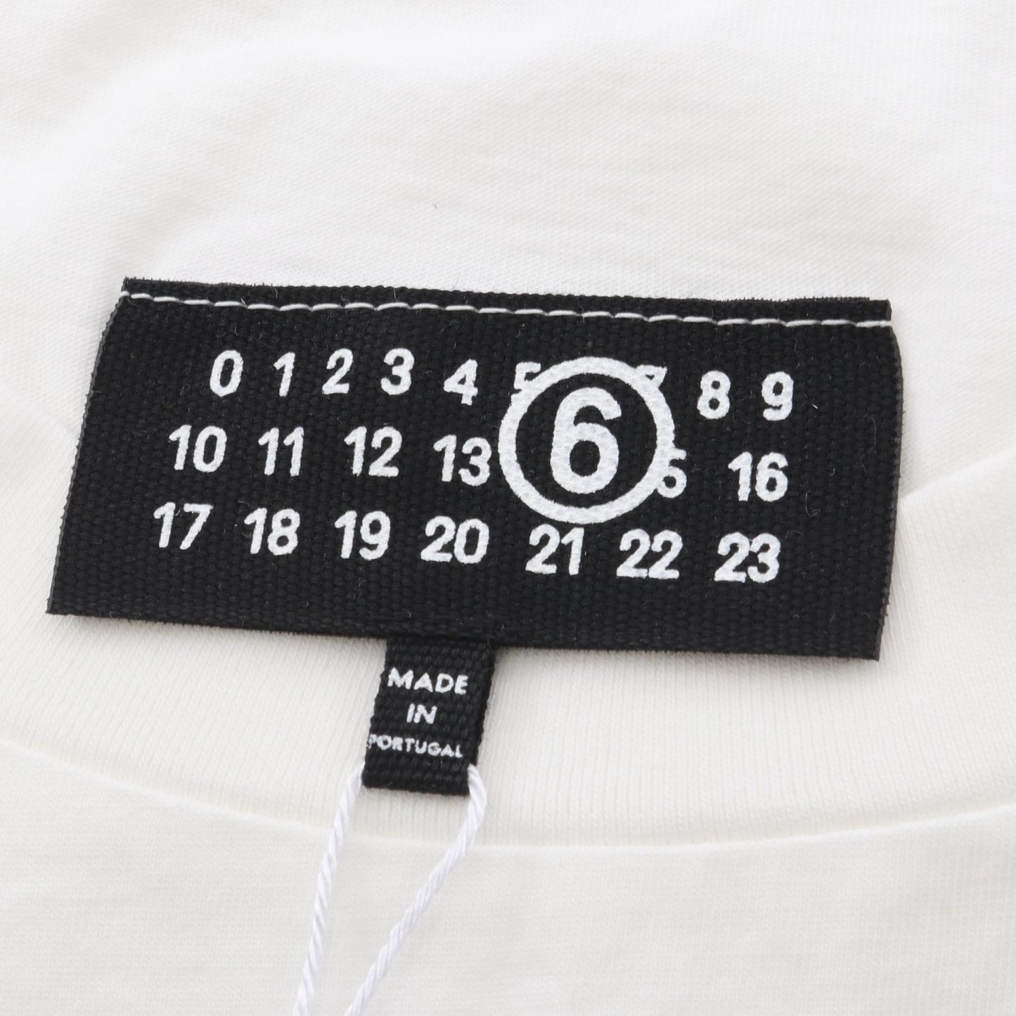 ナンバリングロゴ 半袖Tシャツ コットン ホワイト エムエムシックスメゾンマルジェラ
