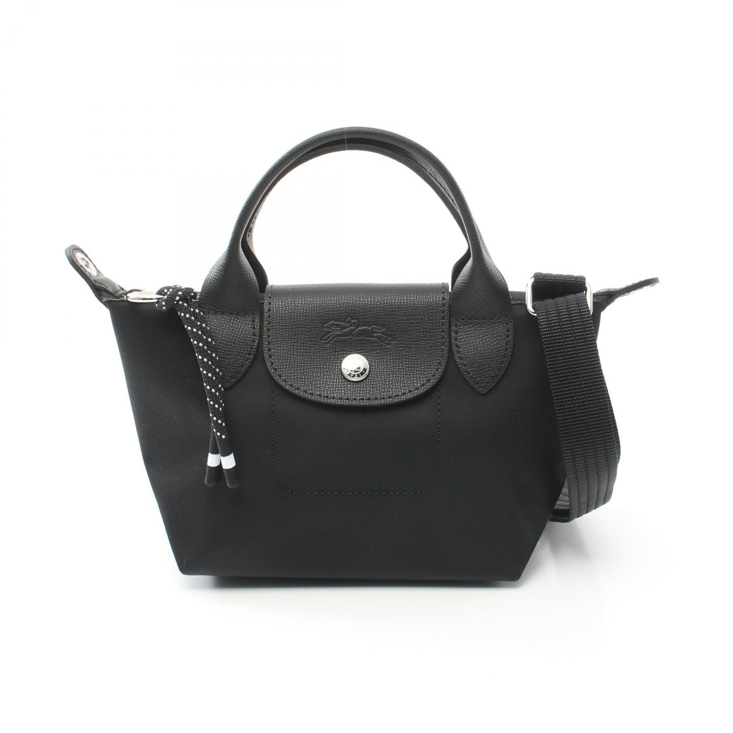 ル プリアージュ エナジー XS 2WAY ハンドバッグ キャンバス レザー ブラック ロンシャン