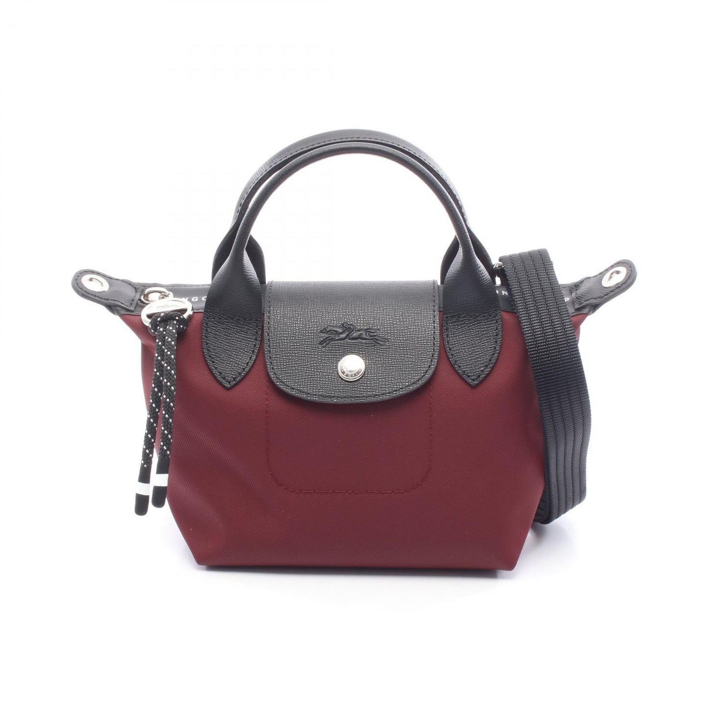 ル プリアージュ エナジー XS 2WAY ハンドバッグ キャンバス レザー ボルドー ブラック ロンシャン