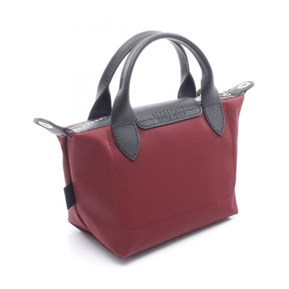 ル プリアージュ エナジー XS 2WAY ハンドバッグ キャンバス レザー ボルドー ブラック ロンシャン
