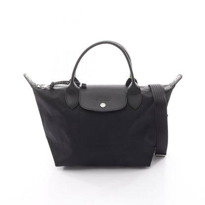 ル プリアージュ エナジー S トップハンドル 2WAY ハンドバッグ トートバッグ キャンバス レザー ブラック ロンシャン