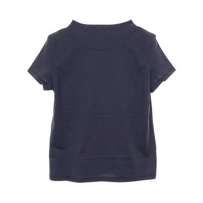 モザイク H刺繍 ポケット付き 半袖Tシャツ コットン ネイビー エルメス
