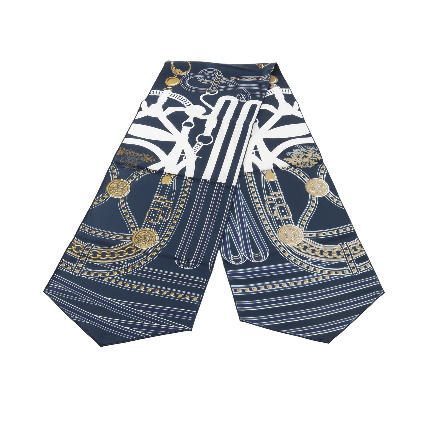 マキシツイリー GRAND TRALALA スカーフ シルク ネイビー マルチカラー エルメス