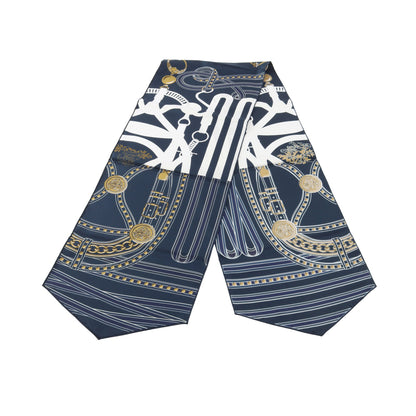 マキシツイリー GRAND TRALALA スカーフ シルク ネイビー マルチカラー エルメス