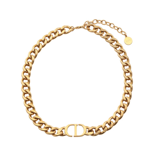 30 MONTAIGNE モンテーニュ ショート ネックレス GP ゴールド クリスチャンディオール