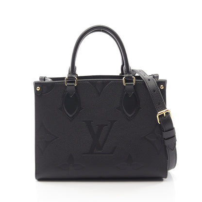 オンザゴーPM モノグラムアンプラント ノワール 2WAY ハンドバッグ レザー ブラック ルイヴィトン バッグ LOUIS VUITTON