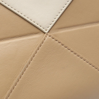 パズルフォルド ミニ 2WAY ハンドバッグ レザー ベージュ アイボリー ロエベ バッグ LOEWE