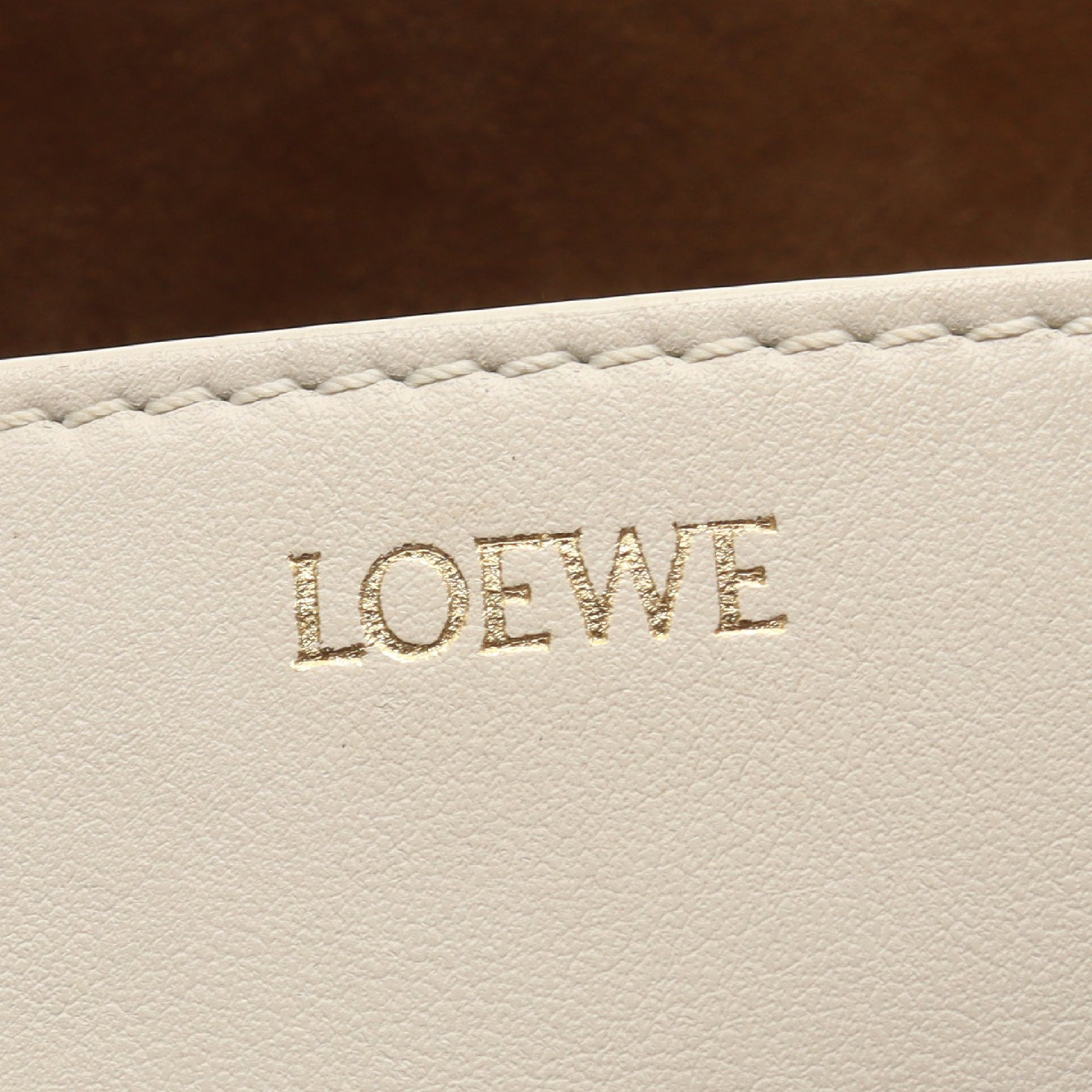 パズルフォルド ミニ 2WAY ハンドバッグ レザー ベージュ アイボリー ロエベ バッグ LOEWE
