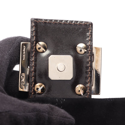 マンマバケット ハンドバッグ スウェード レザー ブラック フェンディ バッグ FENDI