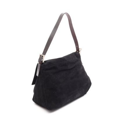 マンマバケット ハンドバッグ スウェード レザー ブラック フェンディ バッグ FENDI