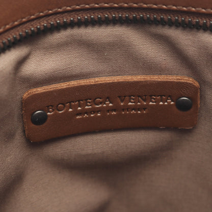 イントレチャート ショルダーバッグ レザー ブラウン ボッテガヴェネタ バッグ BOTTEGA VENETA