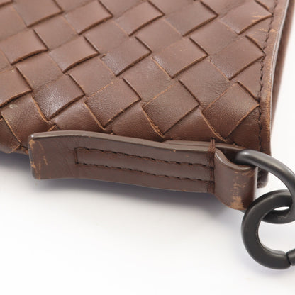 イントレチャート ショルダーバッグ レザー ブラウン ボッテガヴェネタ バッグ BOTTEGA VENETA